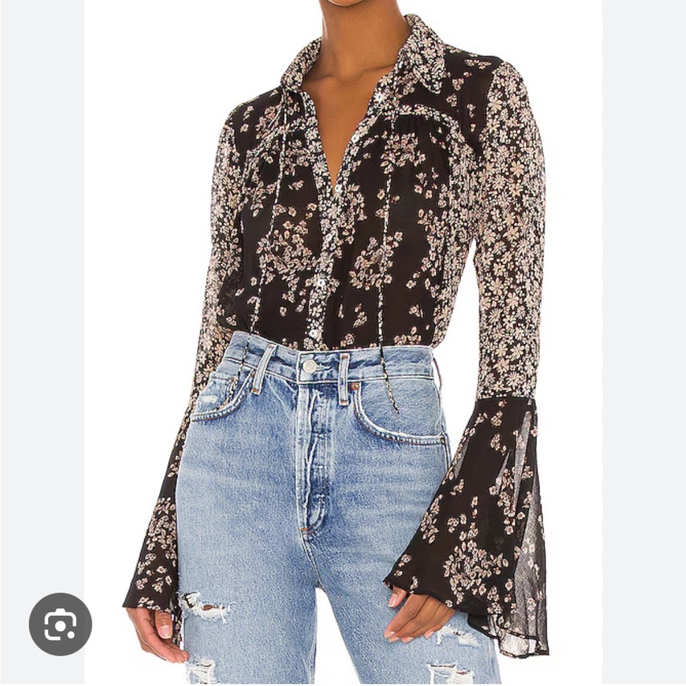 Free People Serene printed blouse
